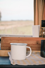 View out of the camper