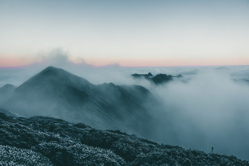 Stunning rigdeline on the mountains