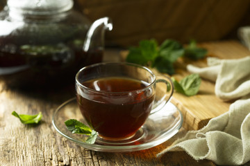 Hot mint tea
