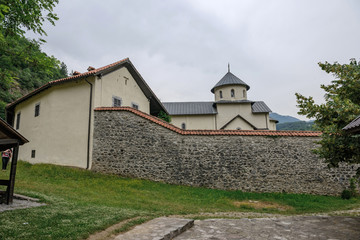 Moraca monastery in mountains of Montenegro.