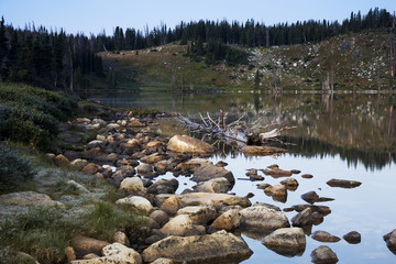 Libby Lake Sunrise in the Snowy Range Mountains of Wyoming