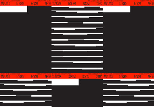 Red and Black Colorblock Poster Layouts