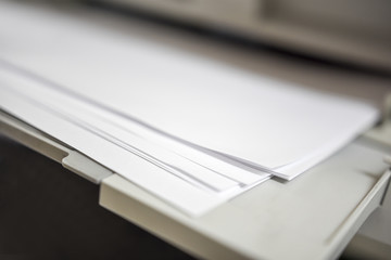 Print, copy and scan the business documents, focus on paper corner