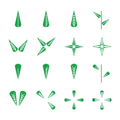 Obraz premium leaf icons set. vector illustration.