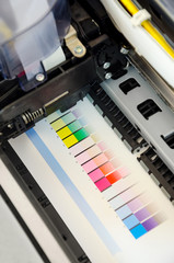 Printer inkjet print machine printing color patches for color management control