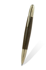 A wooden pen for signing documents.