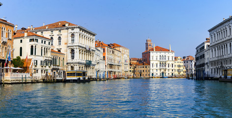 Fototapeta na wymiar Venice grand canal or Canal Grande, view near Accademia bridge. Italy, Europe