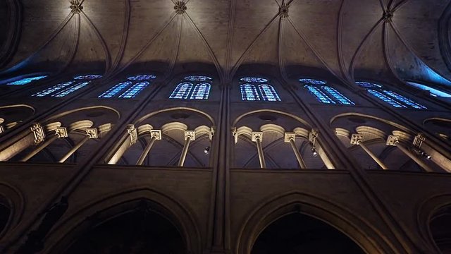 Notre Dame Cathedral, Paris, Interior View