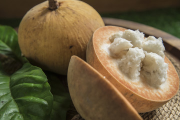Yellow Santol tropical fruit of thailand