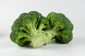 Fresh Broccoli on white backgorund