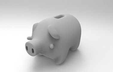 Piggy Bank 3D Render