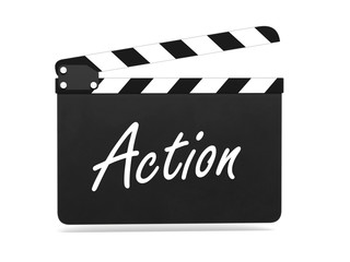 Naklejka premium Clap cinéma action