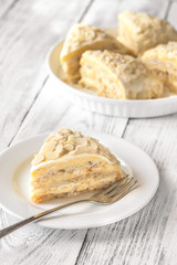 Portion of egyptian cake