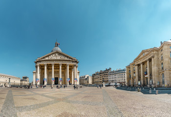 Fototapeta na wymiar Paris, France - 05 May, 2017: View of the Pantheon church and square, Paris, France
