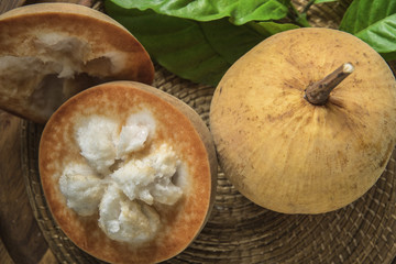 Yellow Santol tropical fruit of thailand