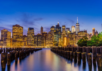 Fototapeta premium Panoramę Nowego Jorku i molo