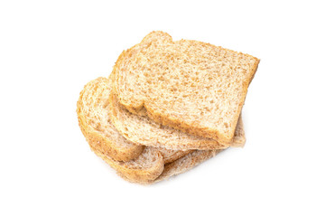  sliced wholegrain bread on white