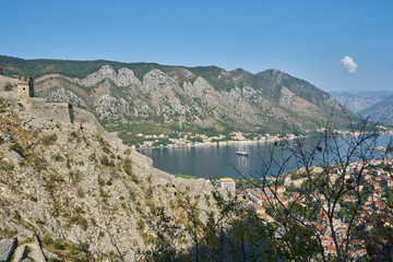 Obraz na płótnie Canvas Bucht von Kotor mit Festung