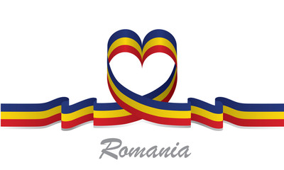 romania love flag