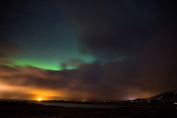 Naklejka na ściany i meble Polarlicht über Island