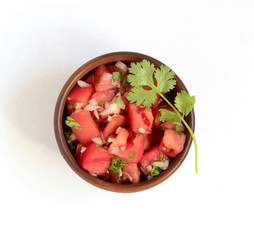 Homemade sauce pico de gallo, salsa