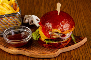 Homemade tasty burger