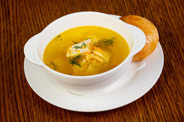 Fish soup with salmon