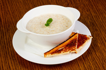 Breakfast rice porridge