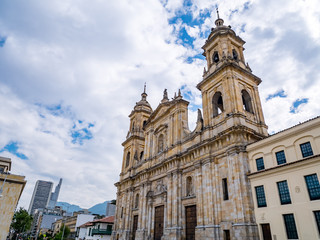 Fototapeta na wymiar Bolivar Square and Cathedral - Bogota, Colombia