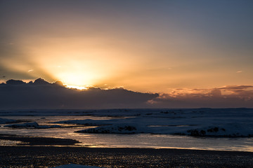 Sonnenuntergang auf Island