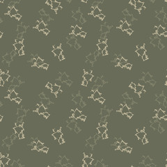 UFO military camouflage seamless pattern in in different shades of green and beige colors