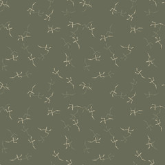 UFO military camouflage seamless pattern in in different shades of green and beige colors