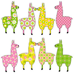 llama vectors with patterns