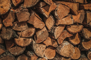pine firewood ideal warm background