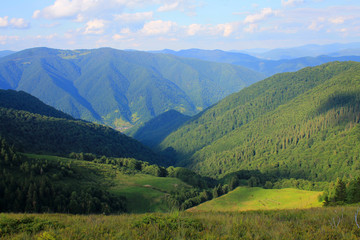 Fototapeta na wymiar Mountain valleys Krasna