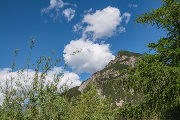 Beautiful clouds over the mountain.