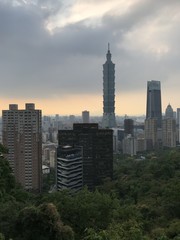 Fototapeta na wymiar Panoramic view of taipei, taipei 101, taiwan