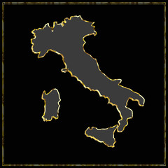 Italy map illustration.