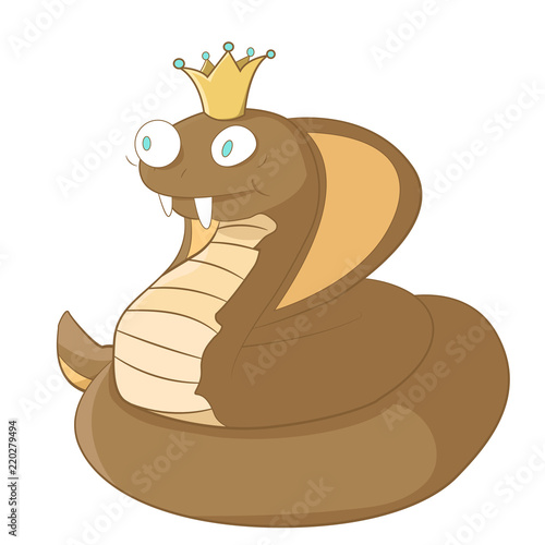 Local single women free Happy king cobra cartoon stock vector illustration