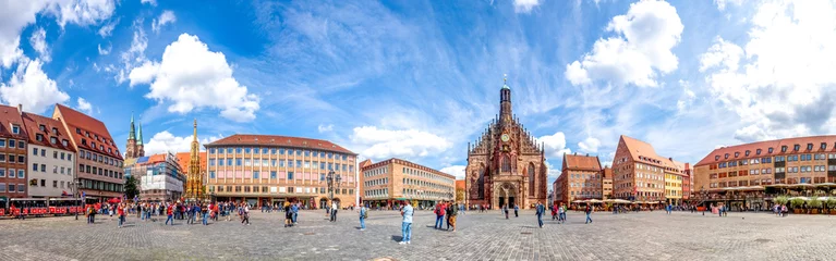 Foto auf Glas Nürnberg Hauptmarkt Panorama,  © Sina Ettmer
