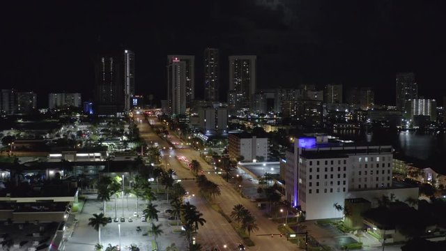 Night city footage shot in h265 dlog unedited
