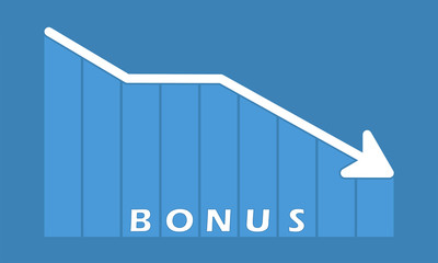 Fototapeta premium Bonus - decreasing graph