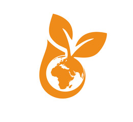 world with plant charity vector