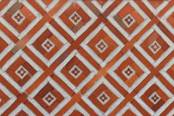 Figured bricks for decorating walls and fences