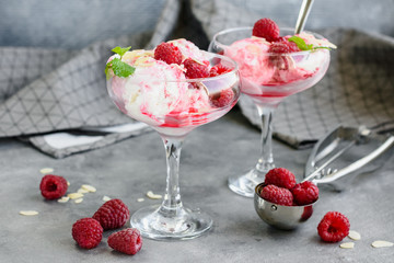 Raspberry ice cream.