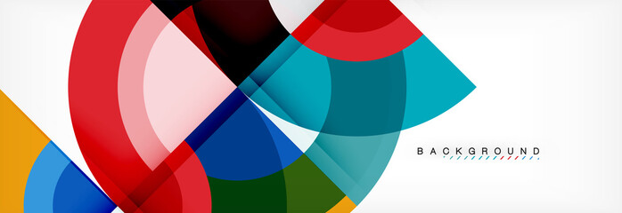 Obraz premium Vector circular geometric abstract background