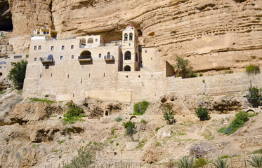 View from the upper point at the Greek Orthodox monastery of Saint George, Jerusalem, Israel.