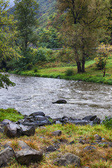 Obraz na płótnie Canvas Beautiful landscape of stream somewhere in Serbia