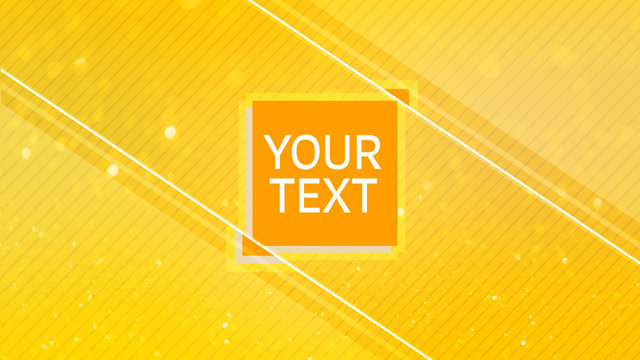 Yellow Sliding Text Square Title