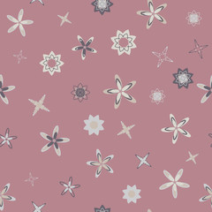 Vector Pastel Meadow Florals seamless pattern background. Perfect for fabric, scrapbooking and wallpaper projects.